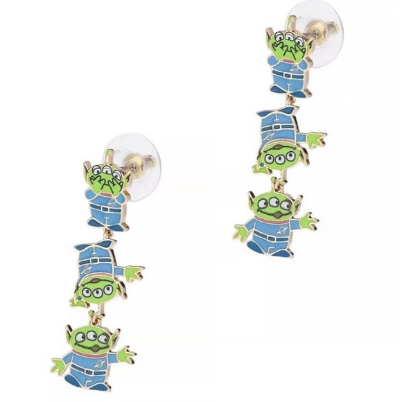 Disney Pixar BAUBLEBAR Toy Story Aliens Claw Machine Drop Earrings Enameled NIB - Picture 2 of 4